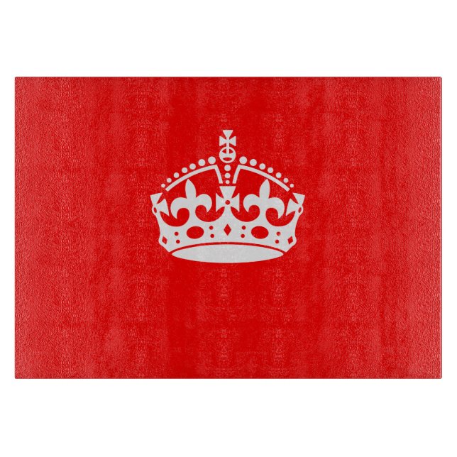 CALM CROWN Symbol auf Feuer rot behalten Anpassen Schneidebrett (Vorderseite)