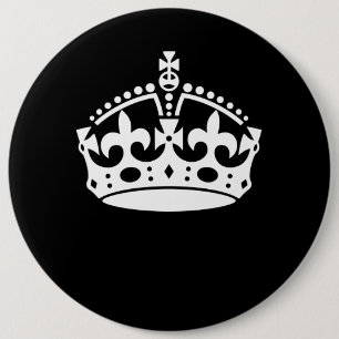 CALM-CROWN-Symbol auf Schwarz behalten Diese Einst Button