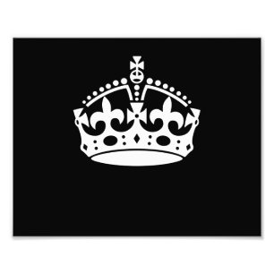 CALM-CROWN-Symbol auf Schwarz behalten Diese Einst Fotodruck
