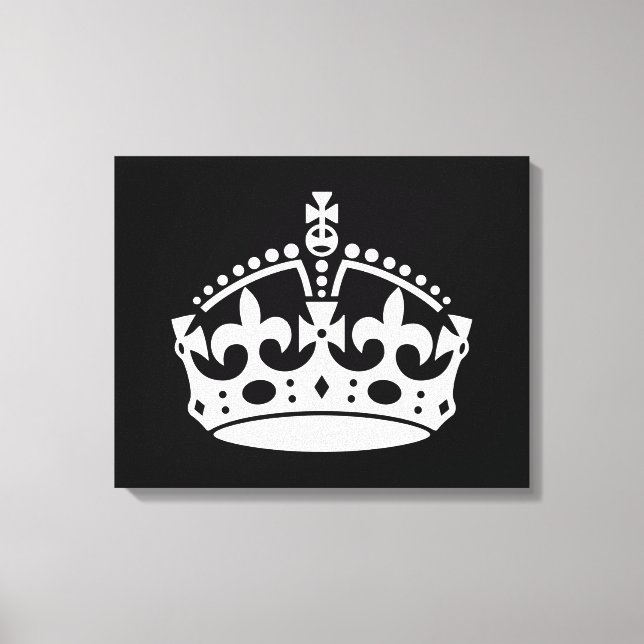 CALM-CROWN-Symbol auf Schwarz behalten Diese Einst Leinwanddruck (Vorderseite)