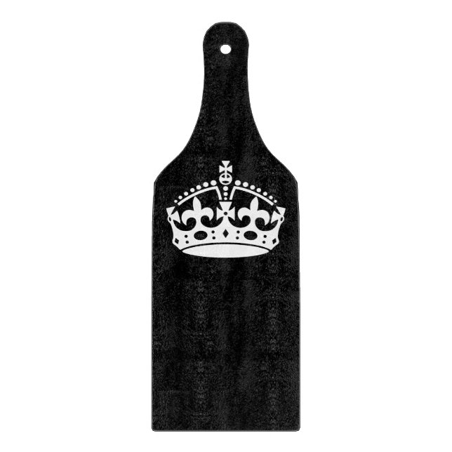 CALM-CROWN-Symbol auf Schwarz behalten Schneidebrett (Vorderseite)