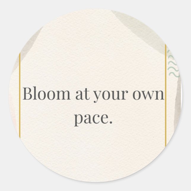 Calm Daily Reminder Runder Aufkleber (Vorderseite)