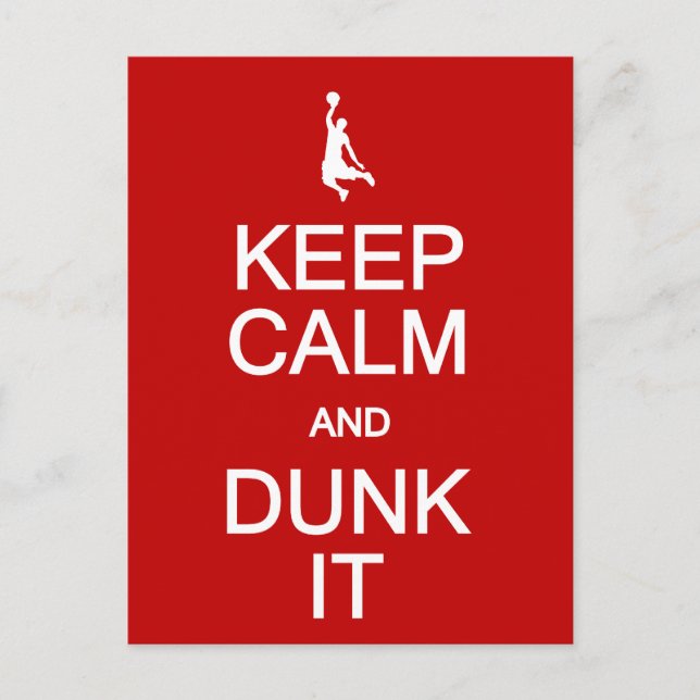 Calm & Dunk It Postcard behalten, anpassen Postkarte (Vorderseite)
