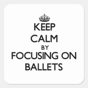 Calm durch Fokussieren auf Ballets behalten Quadratischer Aufkleber
