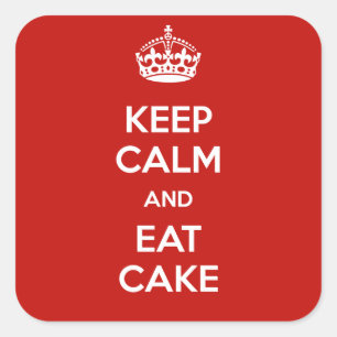Calm & Eat Cake Sticker behalten