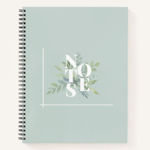 Calm Eukalyptus Cover Notebook für den Alltag Notizbuch
