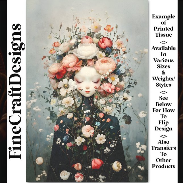 Calm Female Blume Earth Spirit AG4O Decoupage Seidenpapier (Von Creator hochgeladen)