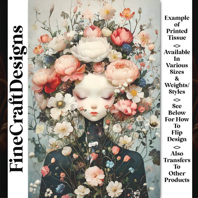 Calm Female Blume Earth Spirit AG4Z Decoupage Seidenpapier (Von Creator hochgeladen)