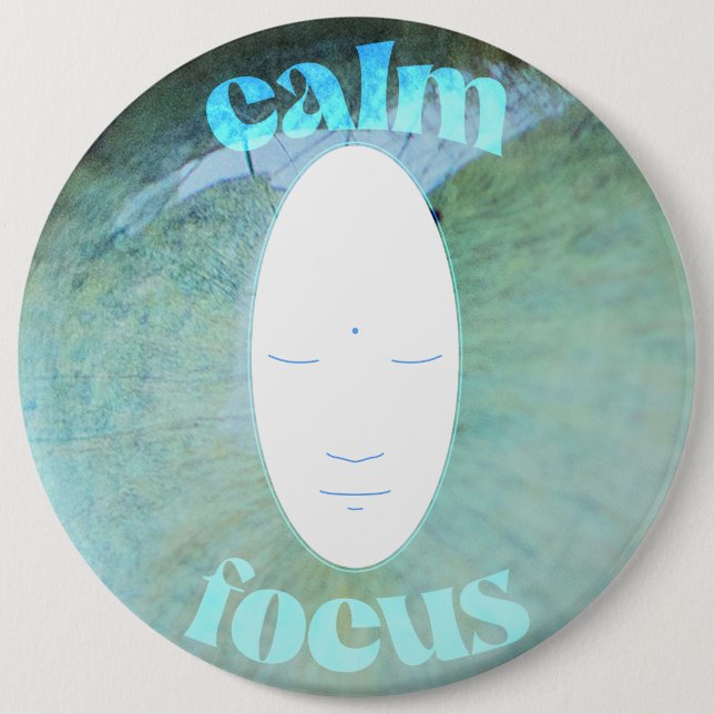 Calm Focus Meditationsleiter Button (Vorderseite)