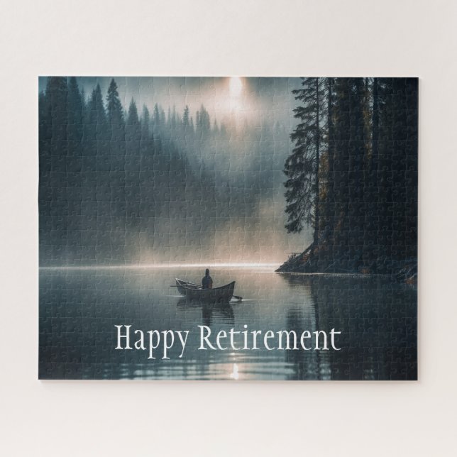 Calm Friedlich Lake Retirement Geburtstag Puzzle (Horizontal)