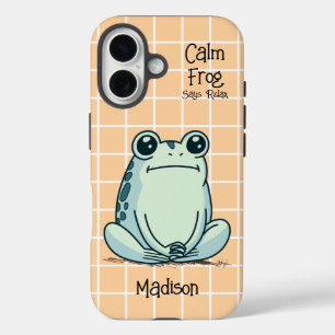 Calm Frog sagt Relax Gewohnt iPhone 16 Hülle