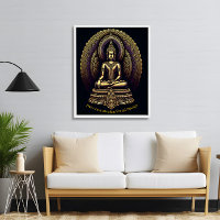 Calm gold Buddha in Meditation,