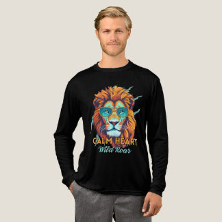 Calm Heart, Wild Roar – Lion Energy Motivational T Tri-Blend Shirt