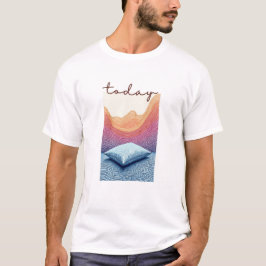 Calm Horizon Valley Line Art T-Shirt