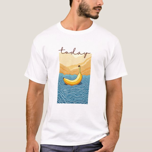 Calm Horizon Valley Line Art T - Shirt (Vorderseite)