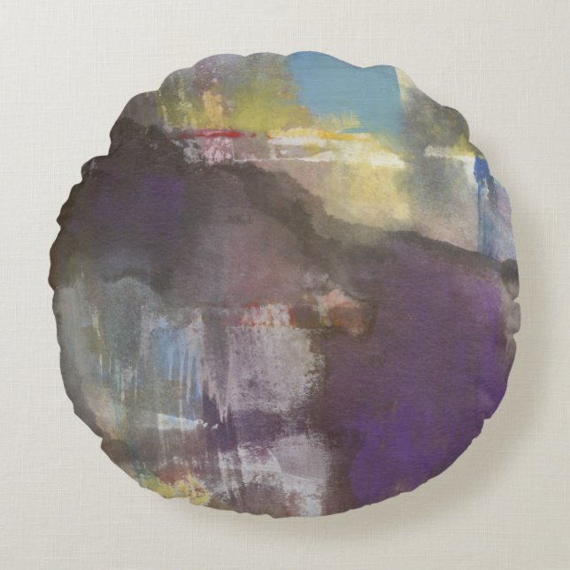 Calm Interlude Rundes Kissen (Vorderseite)