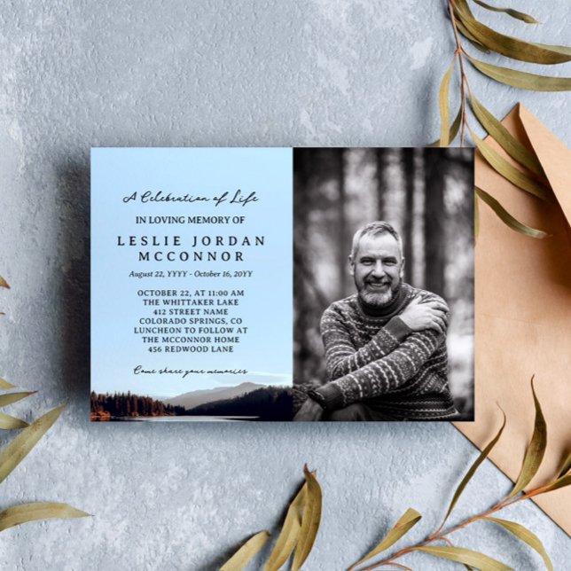 Calm Lake Life Feiern Ihr Foto Einladung (Von Creator hochgeladen)