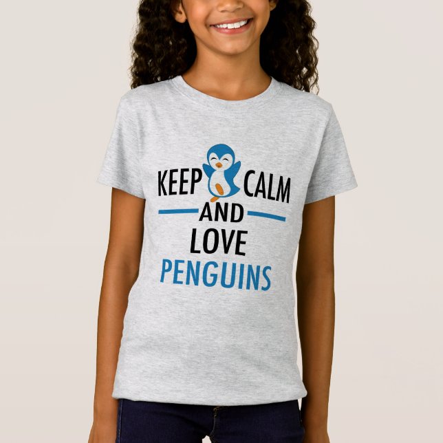 Calm Liebe Pinguine T-Shirt (Vorderseite)