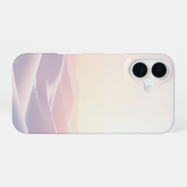 Calm light background with sand dunes iPhone 16 hülle (Rückseite (Horizontal))