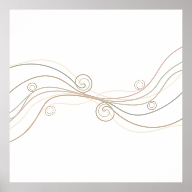 Calm Line Harmony – Minimalist Abstract Poster (Vorne)