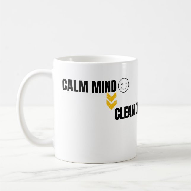Calm Mind Smart Trading Minimal Chart Art Kaffeetasse (Links)