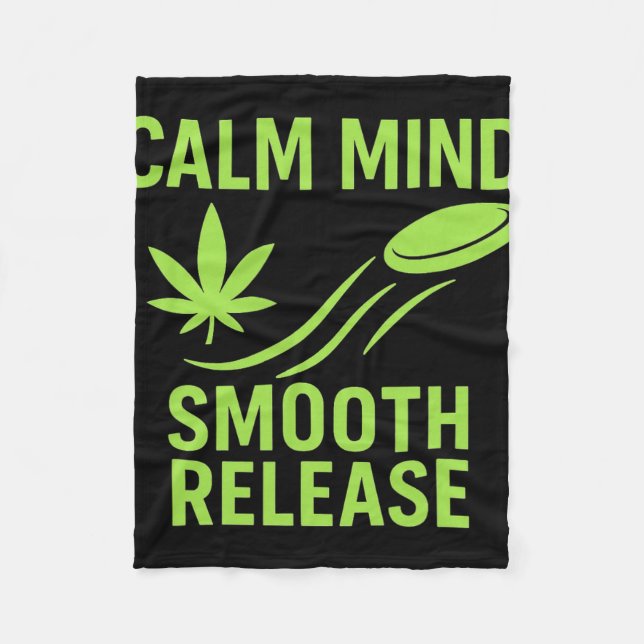 Calm Mind Smooth Release Chill Disc Golf Frisbee  Fleecedecke (Vorderseite)