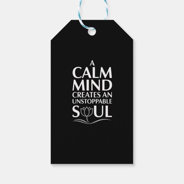 Calm Mind, unaufhaltsames Soul Lotus Design Geschenkanhänger (Rückseite)