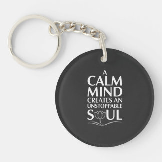 Calm Mind, unaufhaltsames Soul Lotus Design Schlüsselanhänger
