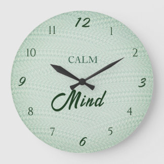 Calm Mind Wellness Große Wanduhr