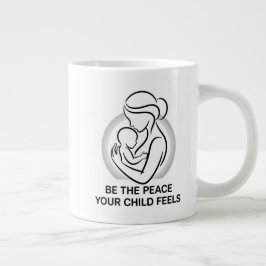 Calm Mother and Baby Minimalist Mantra Jumbo-Tasse