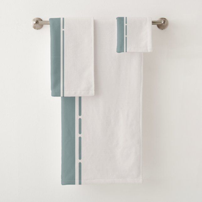 Calm Neutral Stripes – Minimal Spa Towel Set (Insitu)
