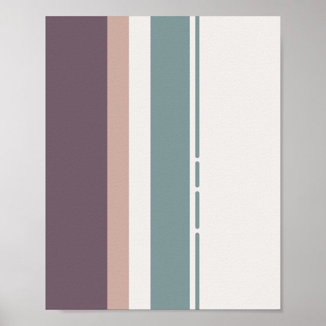 Calm Neutral Stripes – Minimal Wall Composition Poster (Vorne)