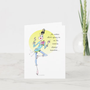 Calm on the inside Vanity Card Karte