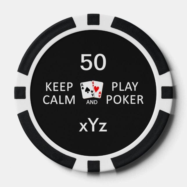 CALM- & PLAY-POKER-Chips behalten Pokerchips (Vorderseite)