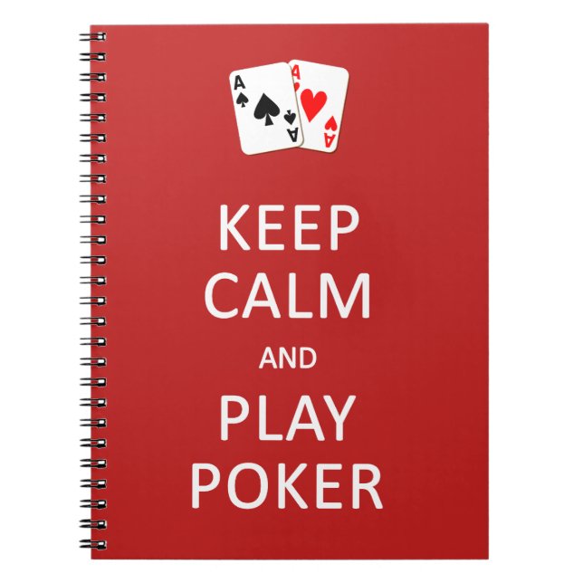 CALM- & PLAY-POKER-Notebook behalten Notizblock (Vorderseite)