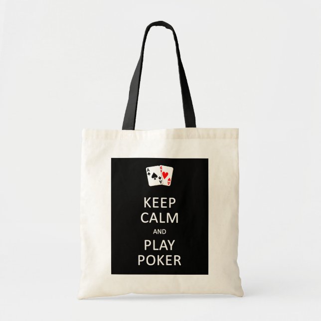 CALM & PLAY POKER-Tasche behalten - wählen Sie Sti Tragetasche (Vorne)
