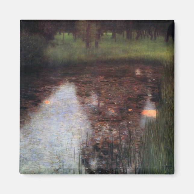 Calm Pond auf Kammerburg, Gustav Klimt Magnet (Vorne)