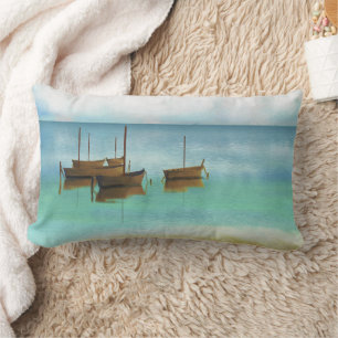 CALM RESTFUL MEER UND BOOTE LENDENKISSEN
