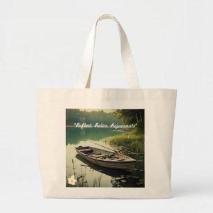 "Calm Rowboat Haven" Jumbo Stoffbeutel