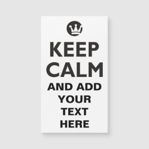 CALM schwarz behalten + Hintergrund und Text Magnetkarte