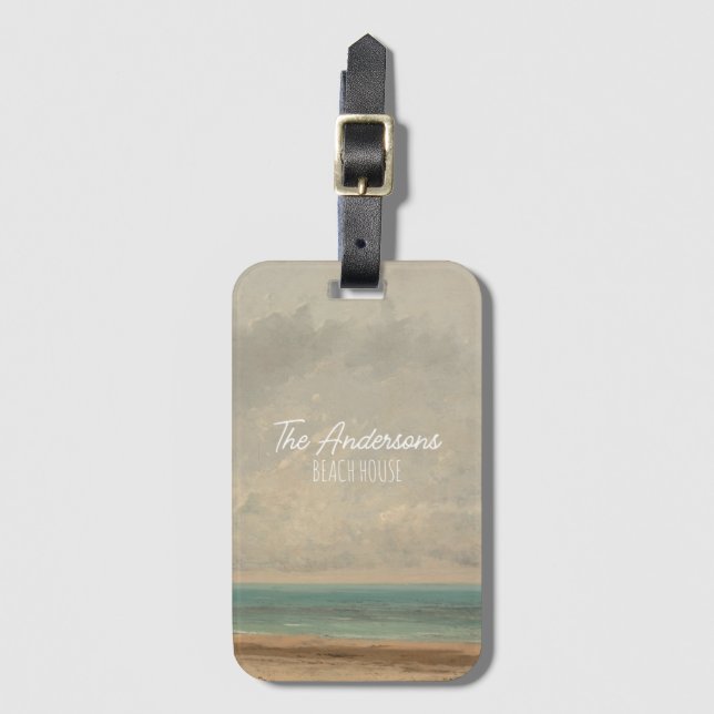 Calm Sea 1866 Gustave Courbet National Gallery Gepäckanhänger (Vorderseite Vertikal)