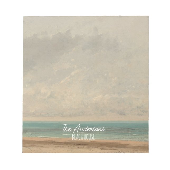 Calm Sea 1866 Gustave Courbet National Gallery Notizblock (Vorderseite)