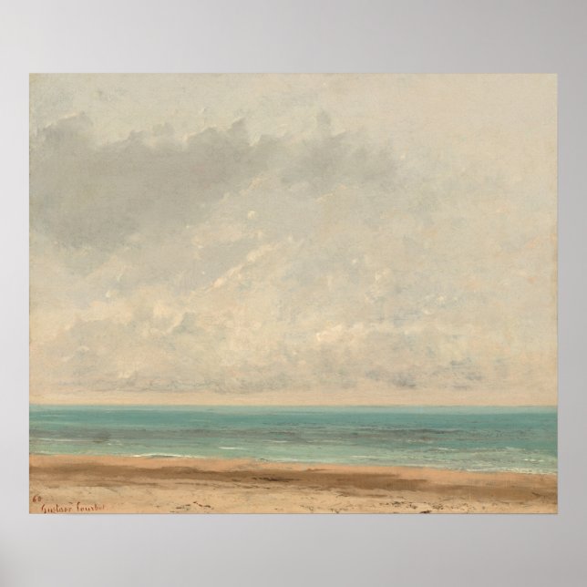 Calm Sea - Gustave Courbet Kunst Poster (Vorne)