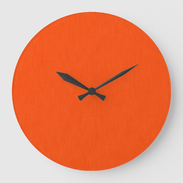 Calm & simple orange textured background  große wanduhr (Vorderseite)