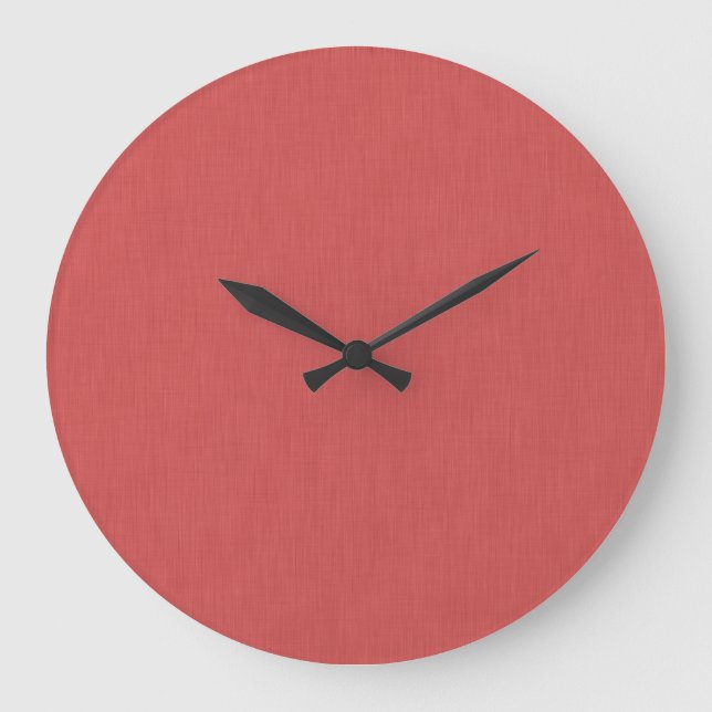 Calm & simple visual red textured background  große wanduhr (Vorderseite)