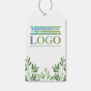 Calm Soft Greenery Verlasst Ihr Logo und Social Me Geschenkanhänger