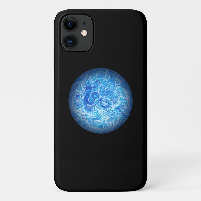 Calm Tide Fluid Art Phone Case iPhone 11 (Rückseite)