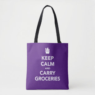 CALM UND CARRY GROCERIES Lila & weiß behalten