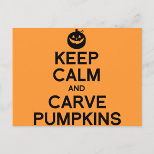 CALM UND CARVE PUMPKINS.pnng behalten Postkarte