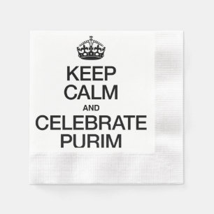CALM UND CELEBRATE PURIM behalten Serviette